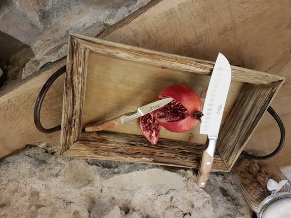 Gemüsemesser 10cm - handgeschmiedet - Le Thiers Cuisine von Goyon-Chazeau - Griff aus Wacholderholz