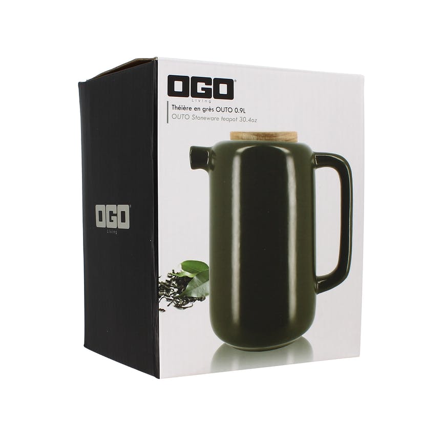 Teekanne aus Steinzeug - grün - 900ml von OGO