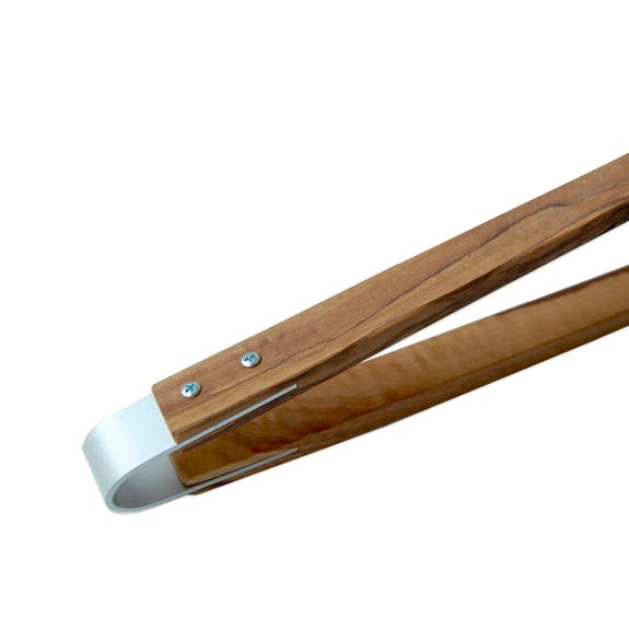 Grillzange aus Olivenholz - lange Version (Länge ca. 42cm)