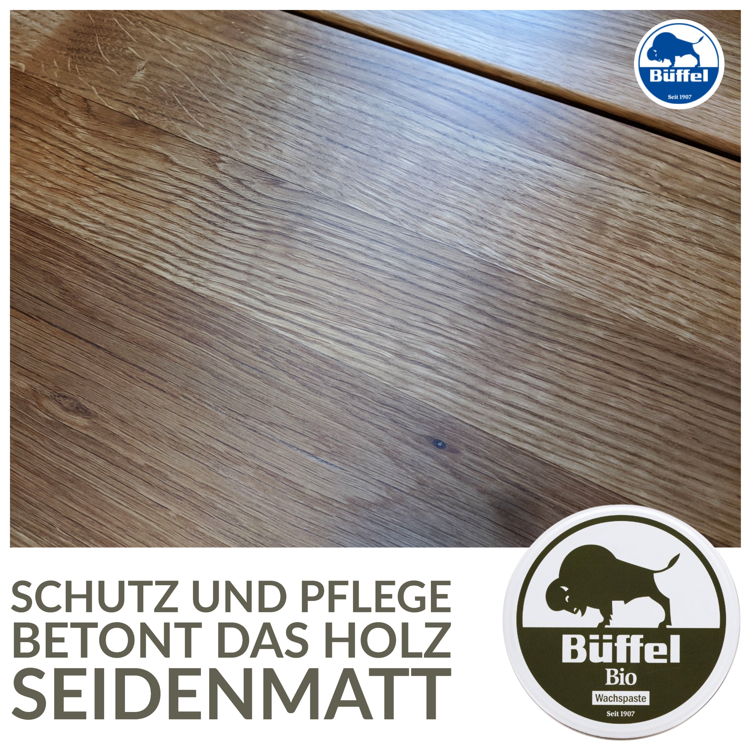 Büffel Bio-Wachs - mit Zirbenöl und Bienenwachs - für Hölzer im Innenbereich