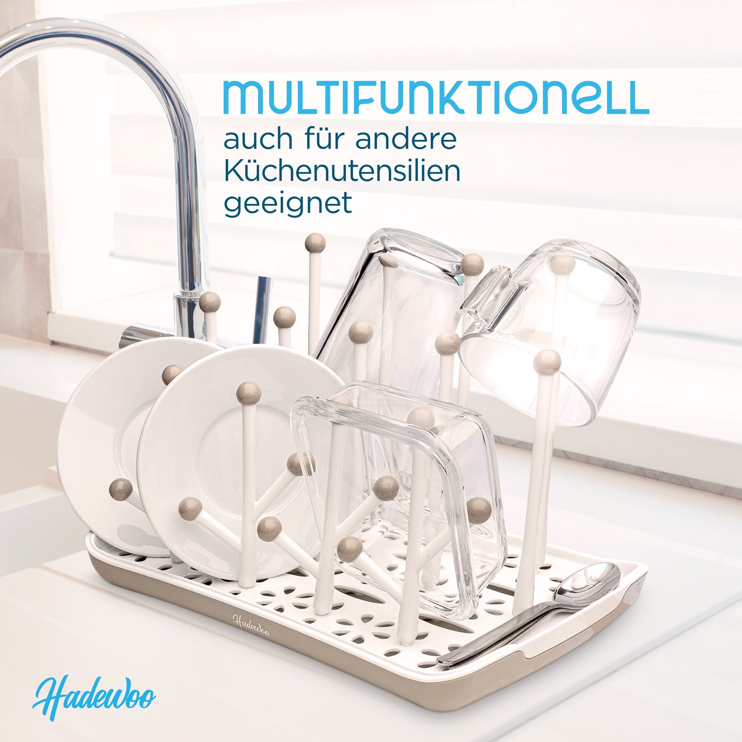 Trockenständer für Babyflaschen – Abtropfgestell Babyflaschen und Zubehör - braun