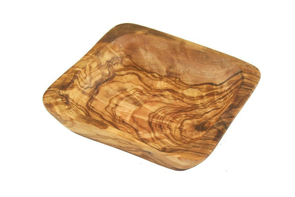 Knabberschale aus Olivenholz - eckig (ca. 13 x 13cm)