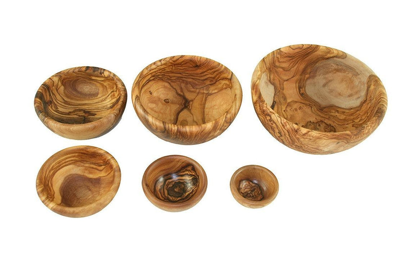 Sechsteiliges Schalenset aus Olivenholz