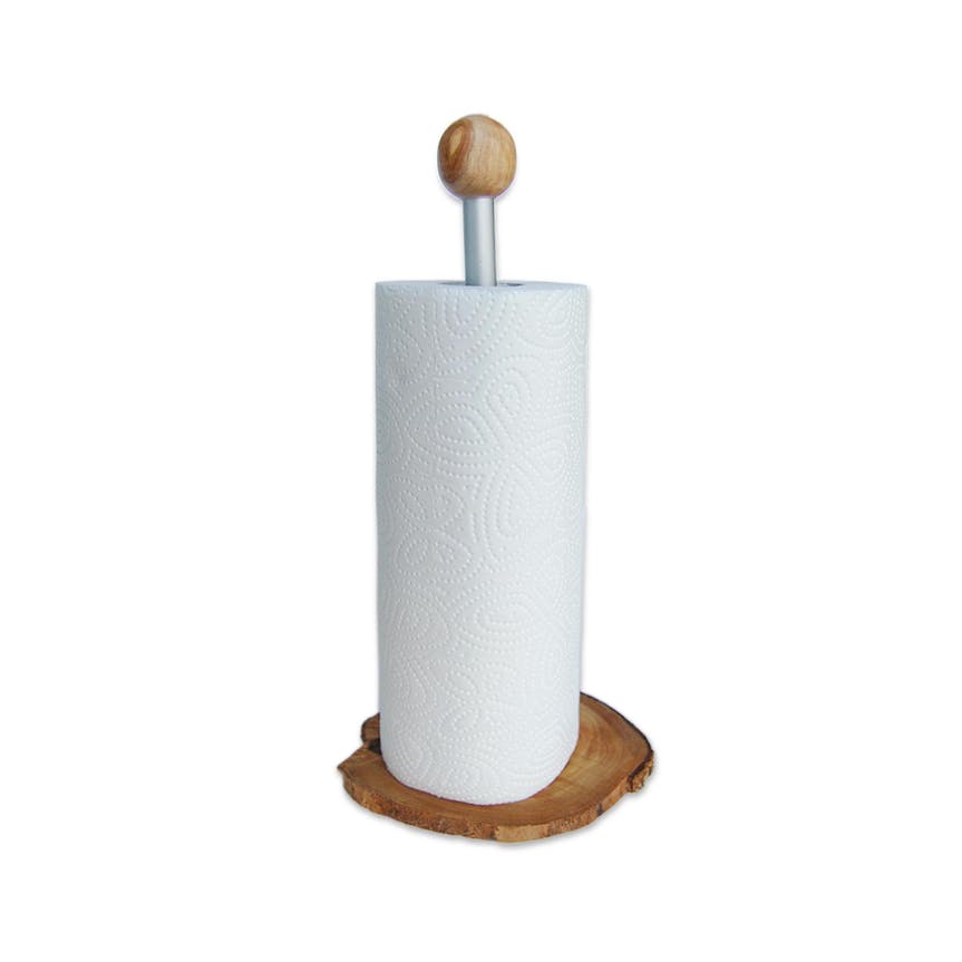 Küchenrollenhalter aus Olivenholz