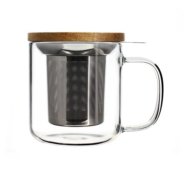 Teetasse mit Teesieb - Glas und Edelstahl - 300ml