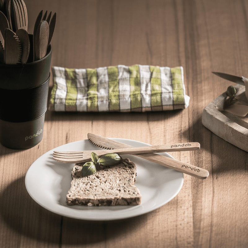 Messer aus 100% natürlichem Bambus - plastikfrei - 5 Stück