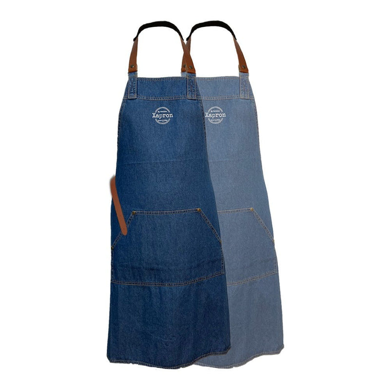 Handgefertigte Jeansschürze - BBQ-Schürze - Arizona Denim - light wash