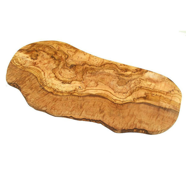 Schneide- Servierbrett Rustikal aus Olivenholz (Länge 45 – 49 cm)