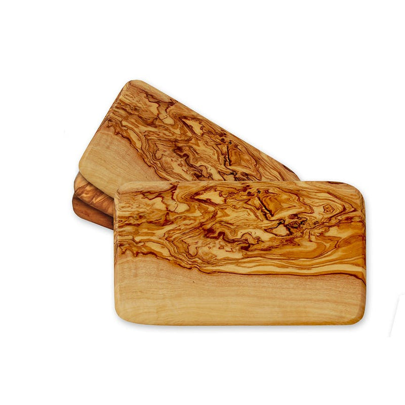 Frühstücksbrett aus Olivenholz ( 22 x 14 cm)
