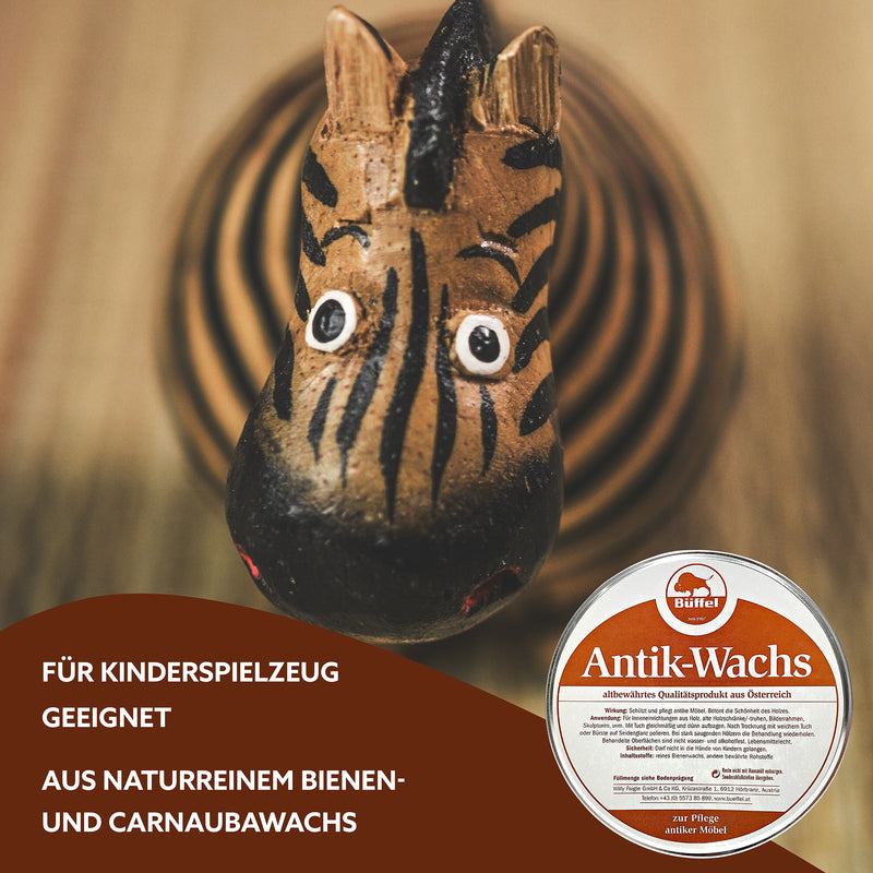 Büffel-Antik-Wachs  - Reines Bienen- und Caranubawachs - für Hölzer im Innenbereich