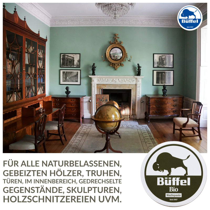 Büffel Bio-Wachs - mit Zirbenöl und Bienenwachs - für Hölzer im Innenbereich