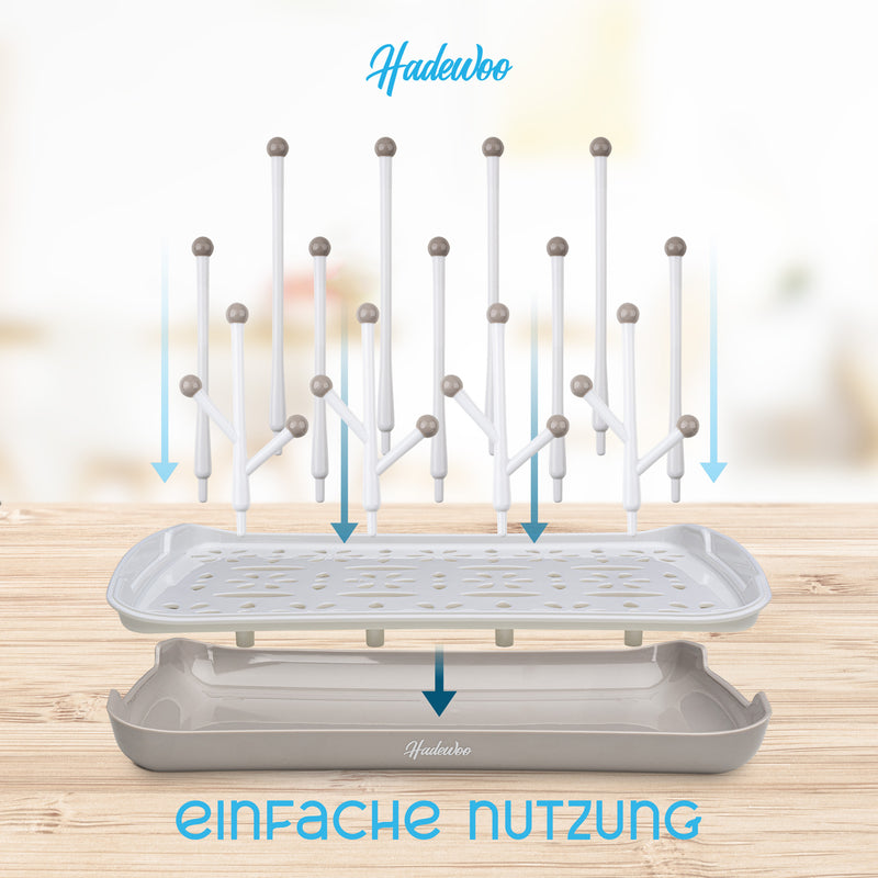 Trockenständer  für  Babyflaschen  –  Abtropfgestell  Babyflaschen und Zubehör - braun