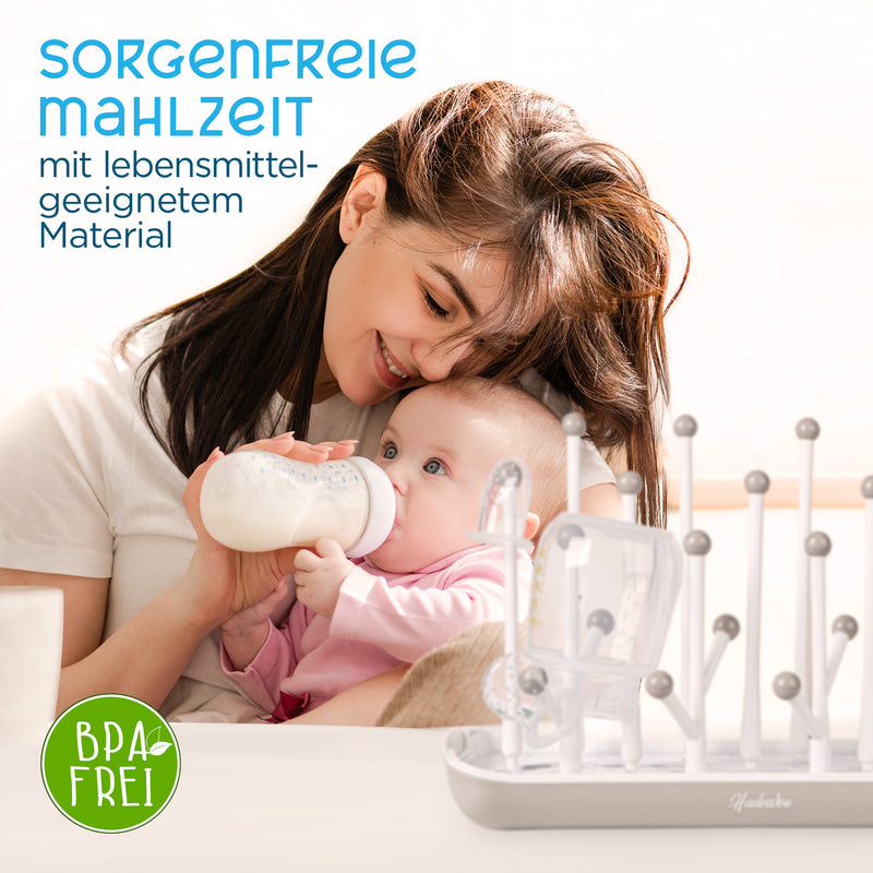 Trockenständer  für  Babyflaschen  –  Abtropfgestell  Babyflaschen und Zubehör - braun